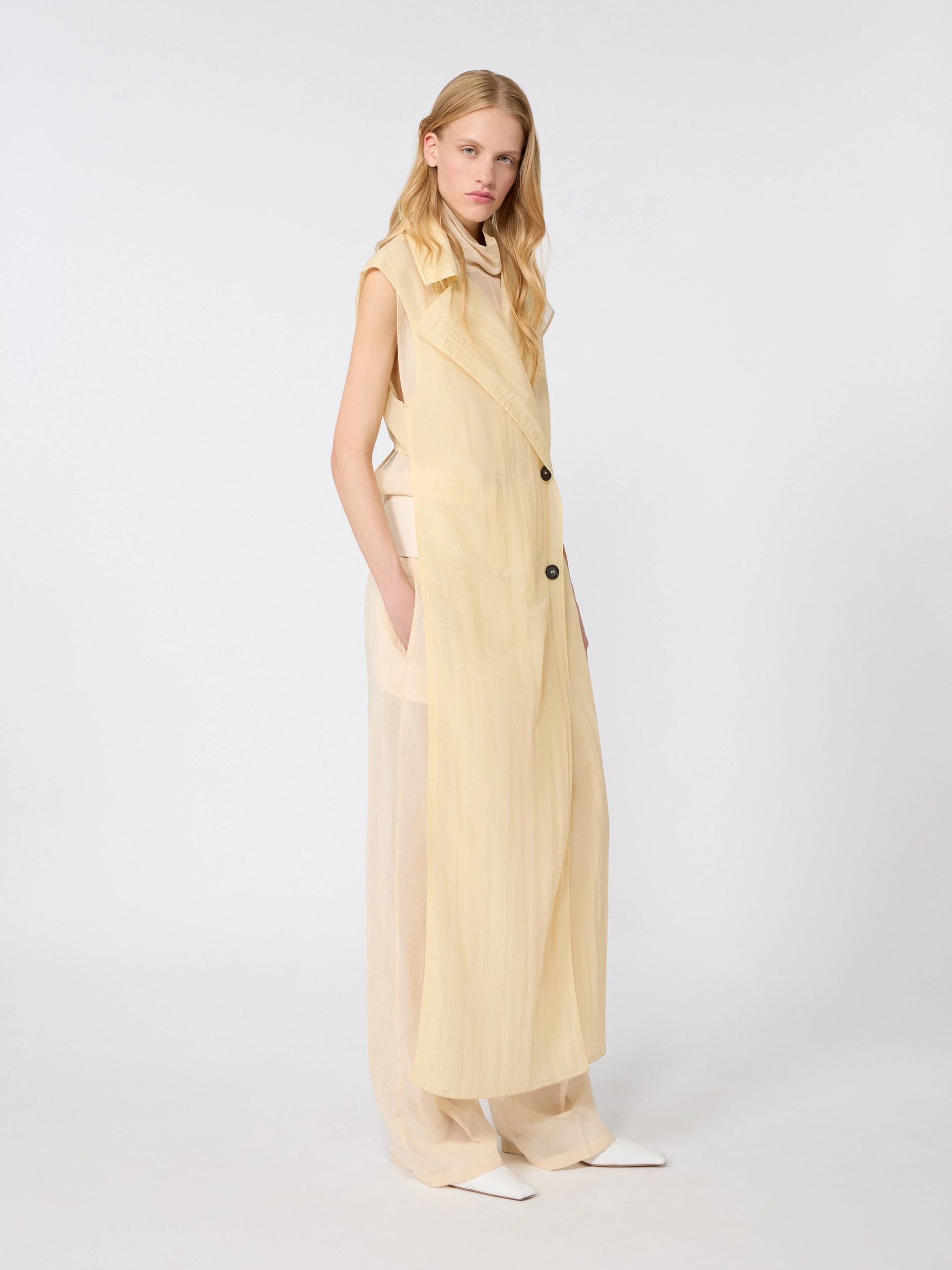 Two-piece technical-fabric trench coat - VANILLA - Sportmax - 5