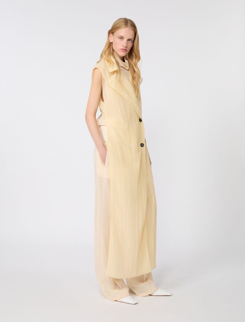 Two-piece technical-fabric trench coat - VANILLA - Sportmax - 5