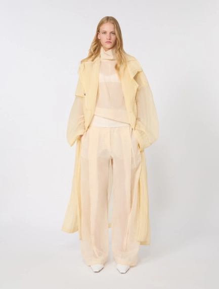 Two-piece technical-fabric trench coat - VANILLA - Sportmax - 1