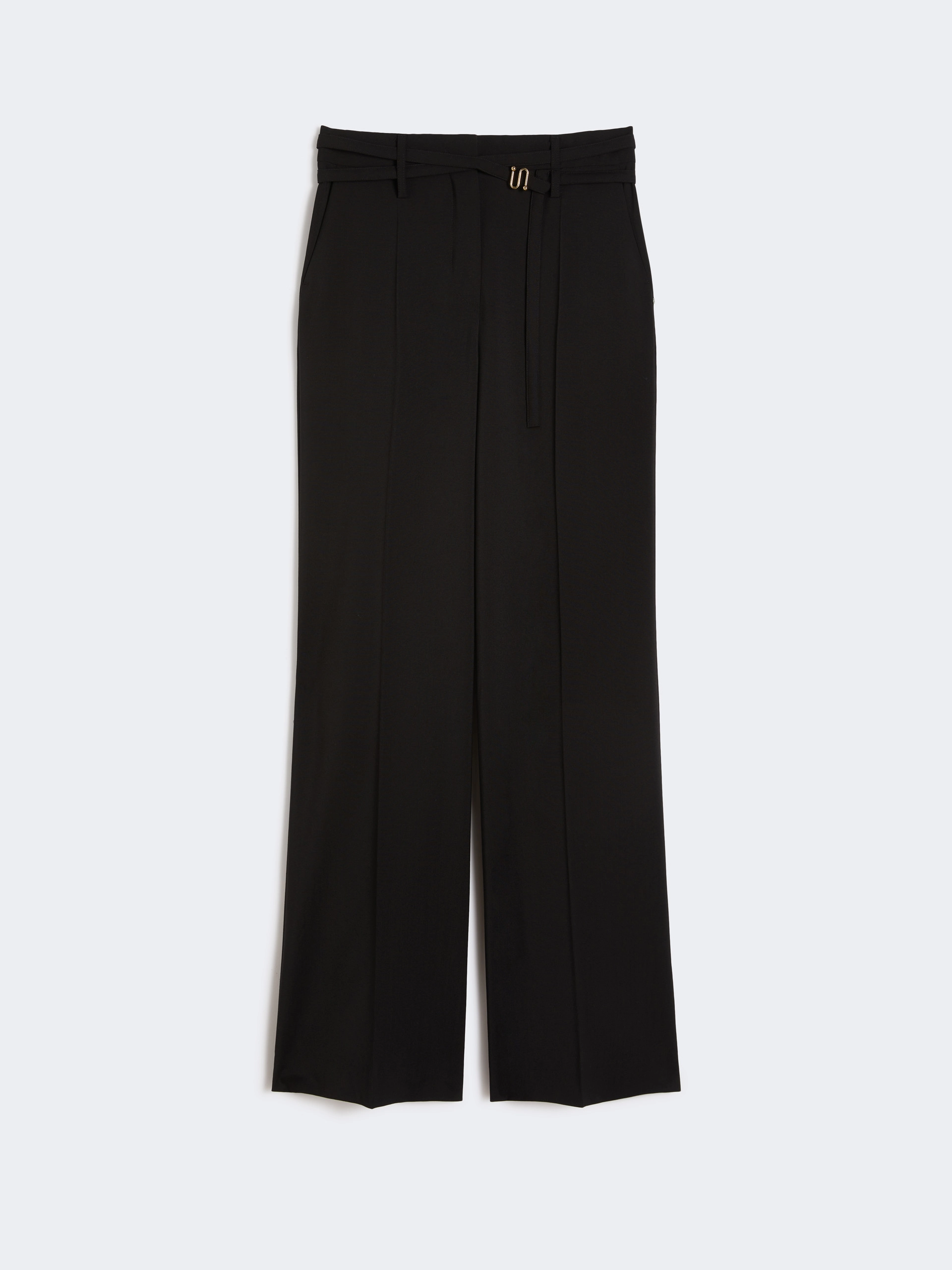 Flared stretch woollen cloth trousers - BLACK - Sportmax - 5