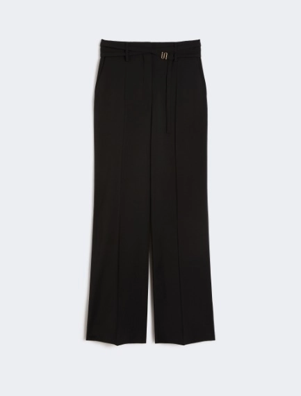 Flared stretch woollen cloth trousers - BLACK - Sportmax - 6