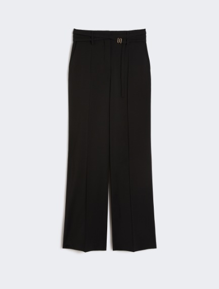 Flared stretch woollen cloth trousers - BLACK - Sportmax