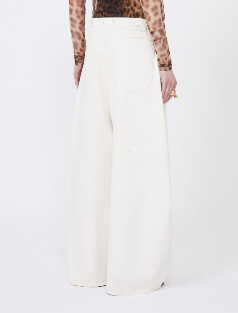 Bull denim cargo trousers - BEIGE - Sportmax - 3