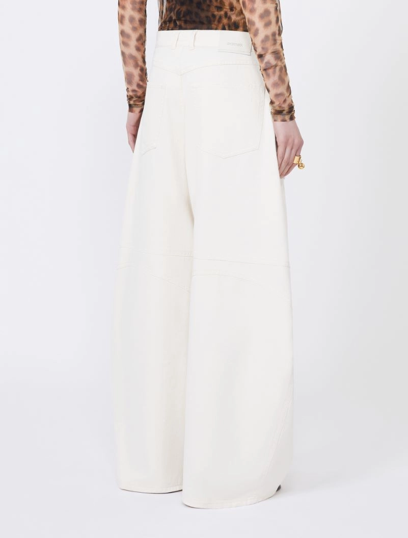 Bull denim cargo trousers - BEIGE - Sportmax - 3