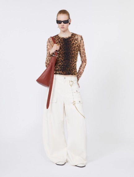 Bull denim cargo trousers - BEIGE - Sportmax - 1