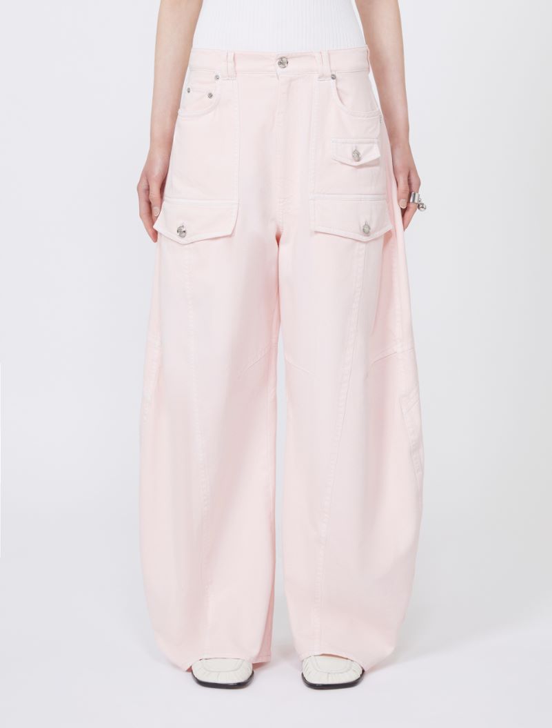 Bull denim cargo trousers - PINK - Sportmax - 2