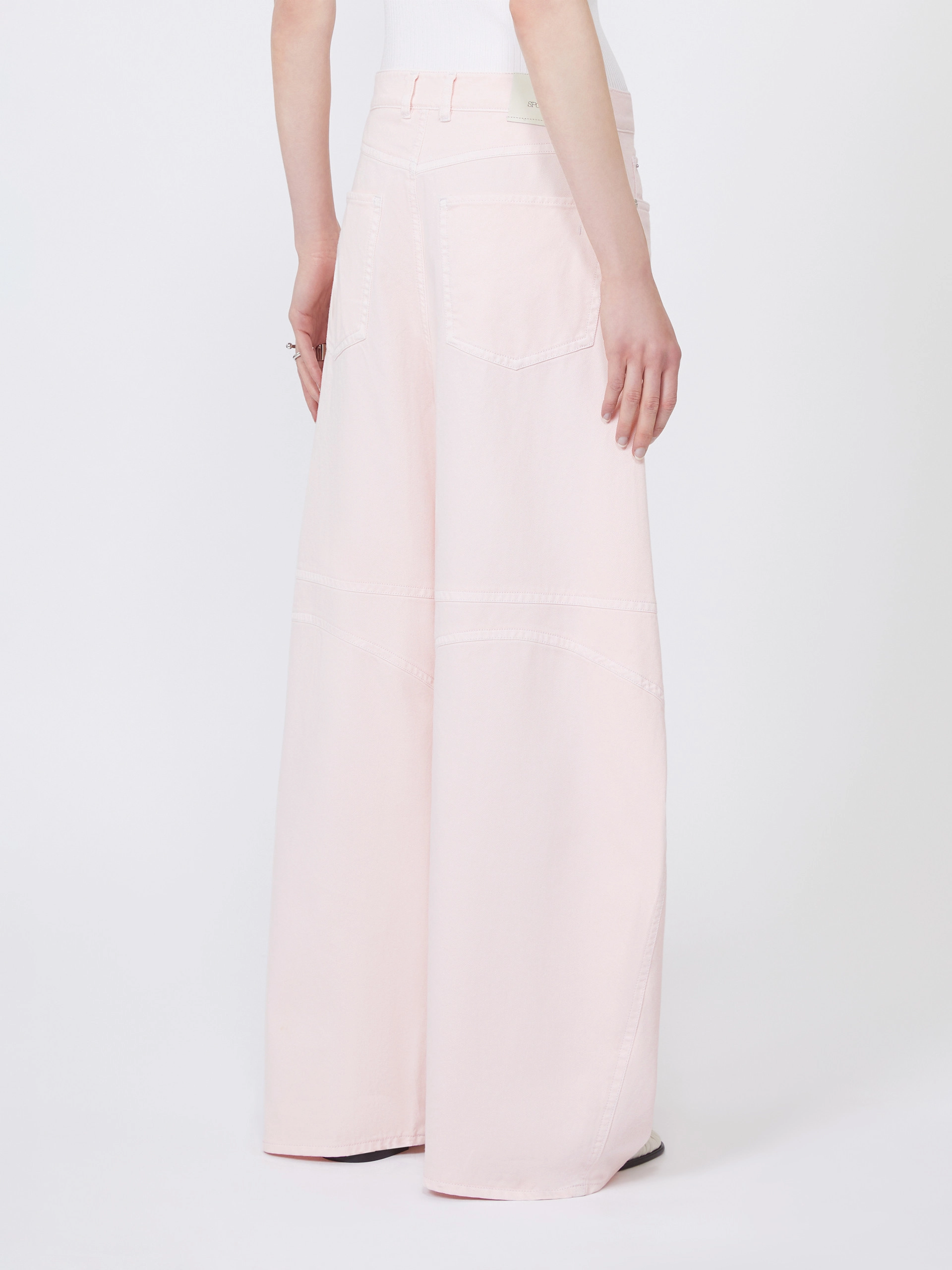 Bull denim cargo trousers - PINK - Sportmax - 3