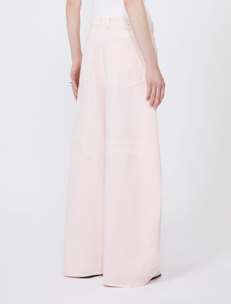 Bull denim cargo trousers - PINK - Sportmax - 3