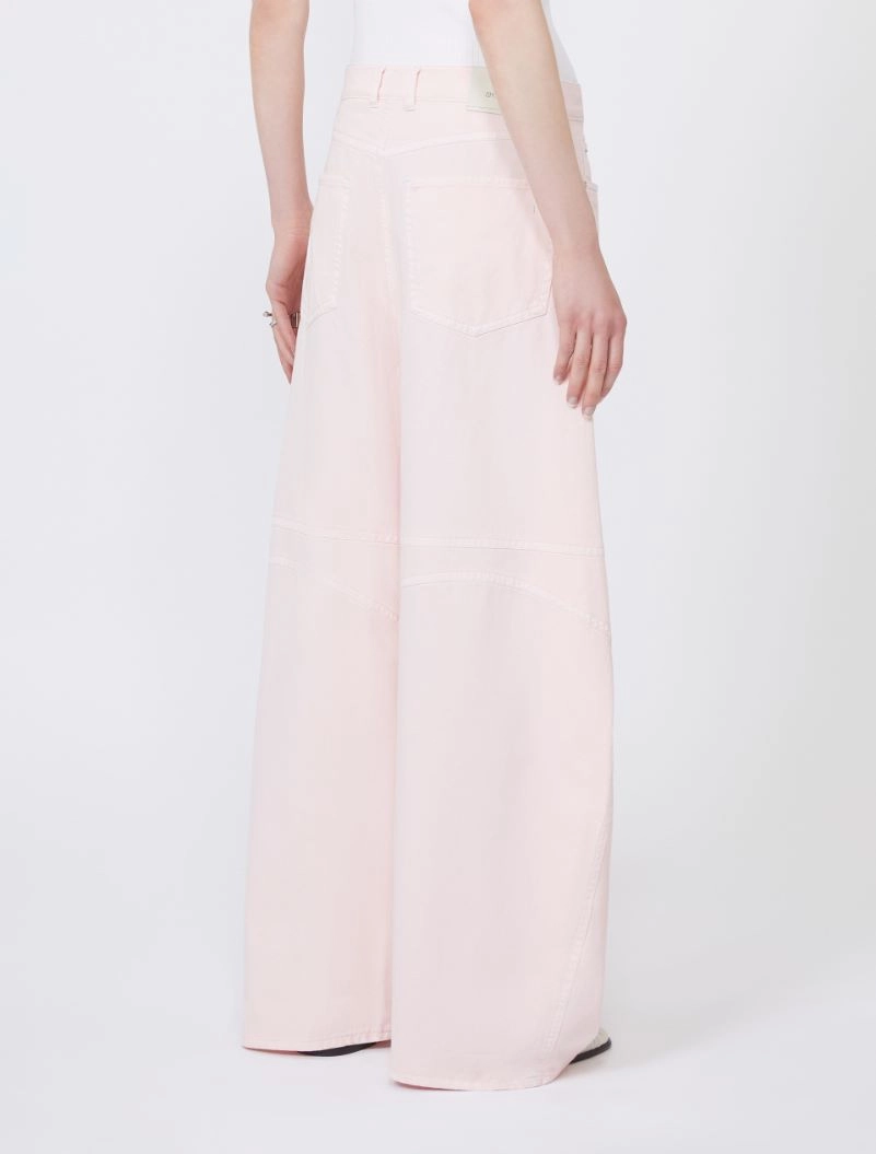 Bull denim cargo trousers - PINK - Sportmax - 3