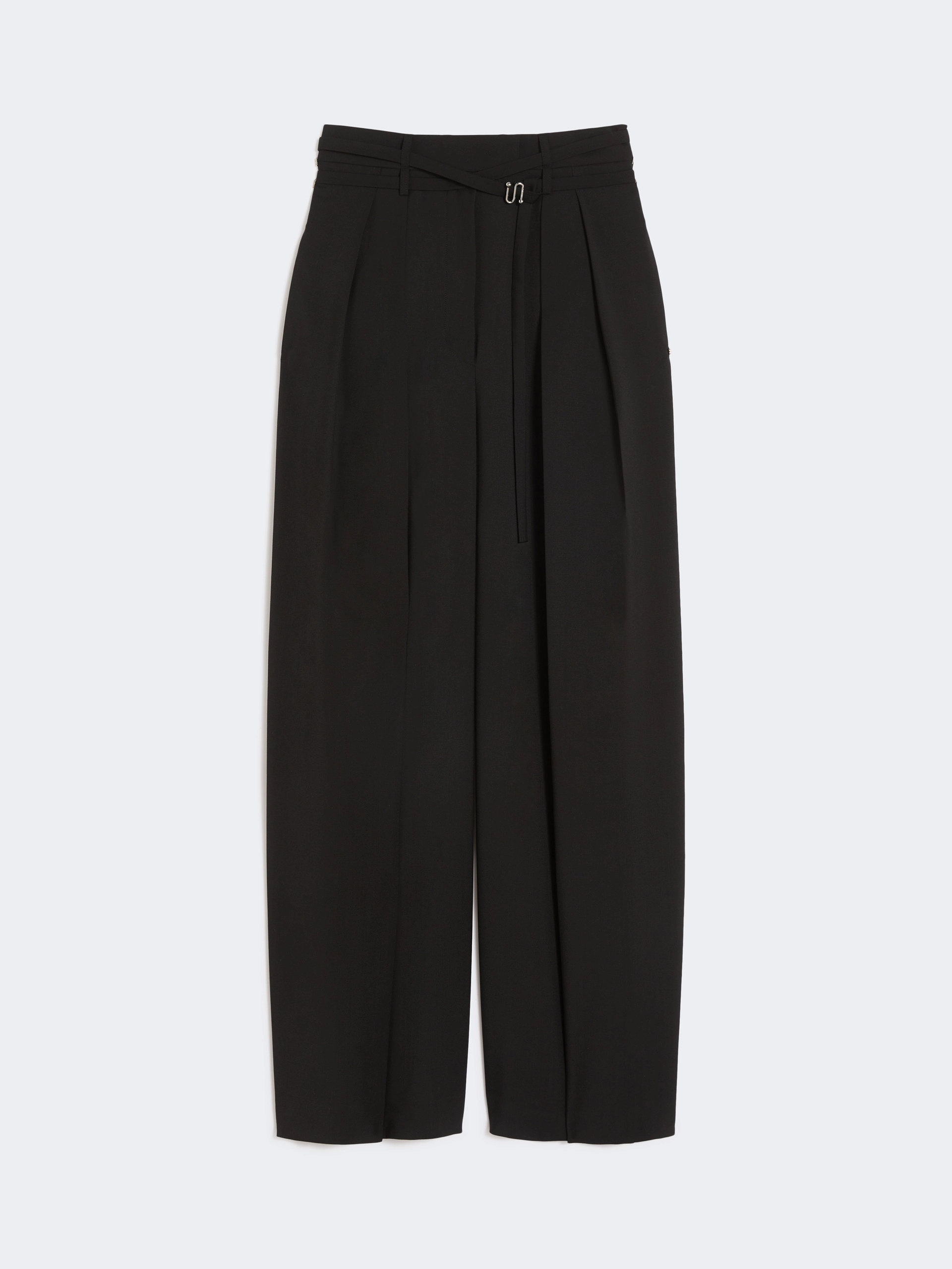 Wide-fit stretch wool trousers - BLACK - Sportmax - 5