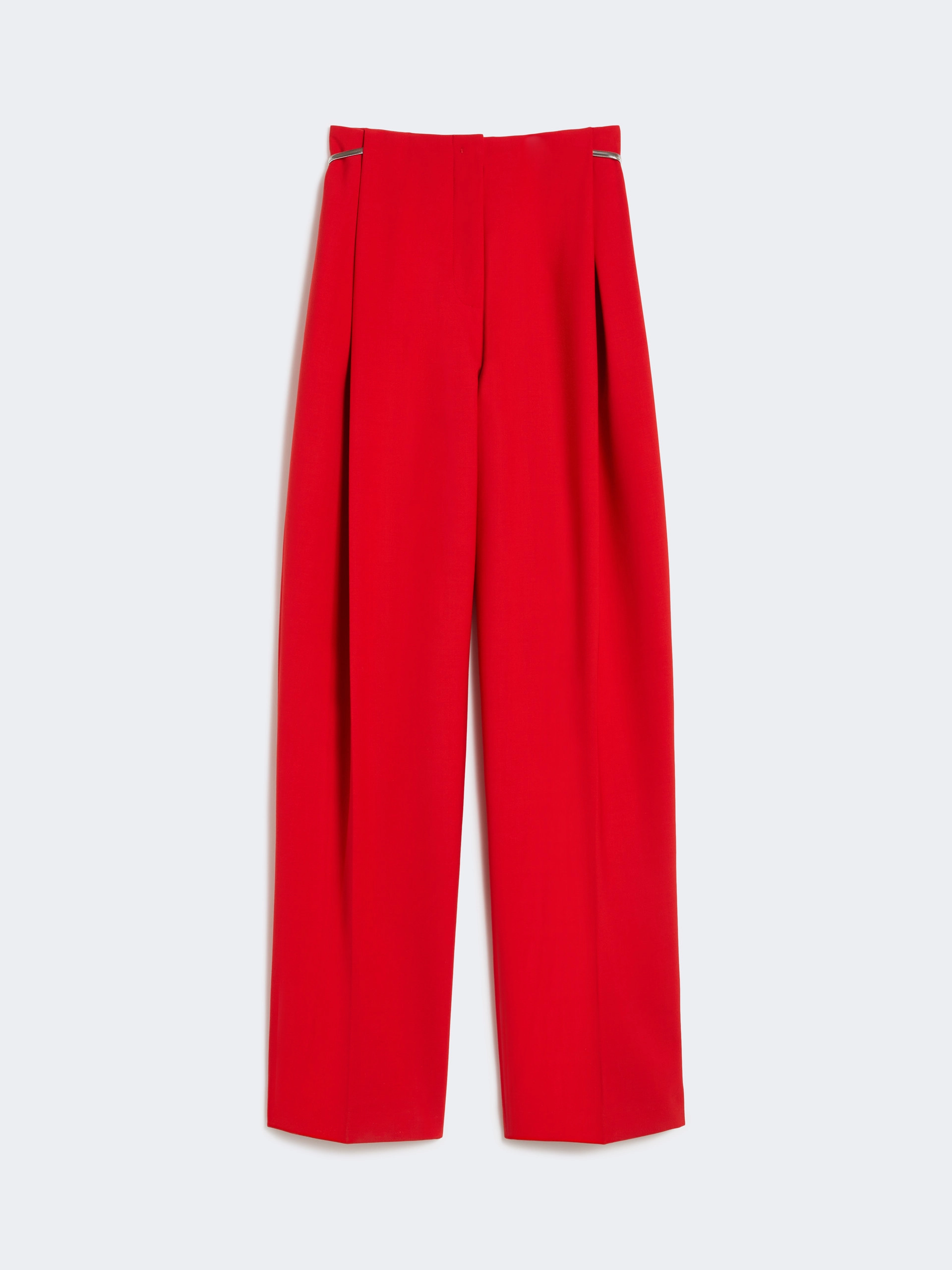 Pleated stretch wool trousers - RED - Sportmax - 5