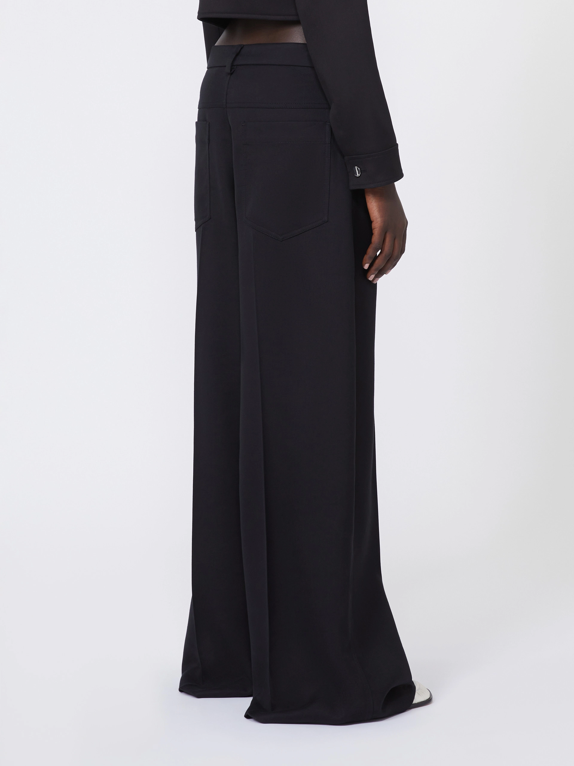Oversized gabardine trousers - BLACK - Sportmax - 3