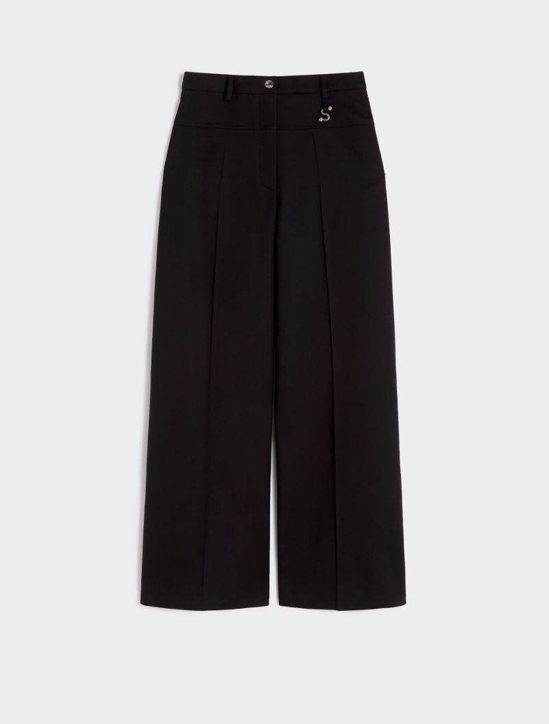 Oversized gabardine trousers - BLACK - Sportmax - 6