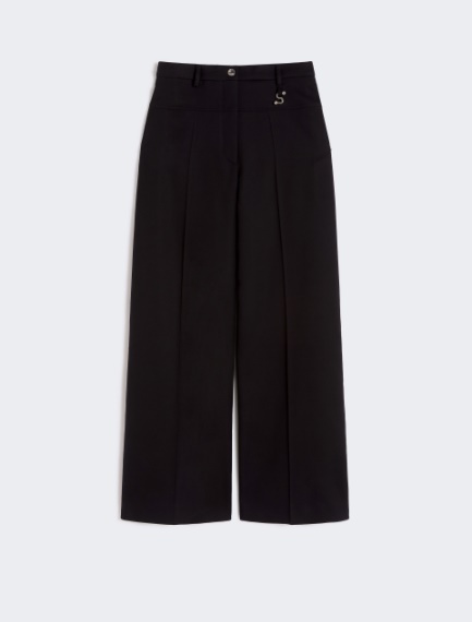 Oversized gabardine trousers - BLACK - Sportmax