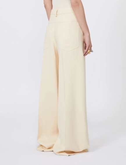 Oversized gabardine trousers - VANILLA - Sportmax - 3