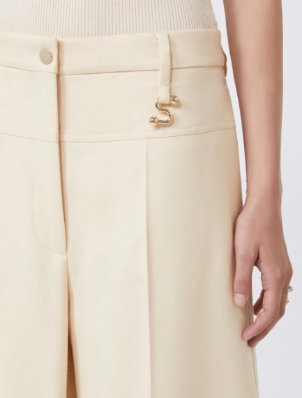 Oversized gabardine trousers - VANILLA - Sportmax - 4