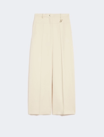 Oversized gabardine trousers - VANILLA - Sportmax