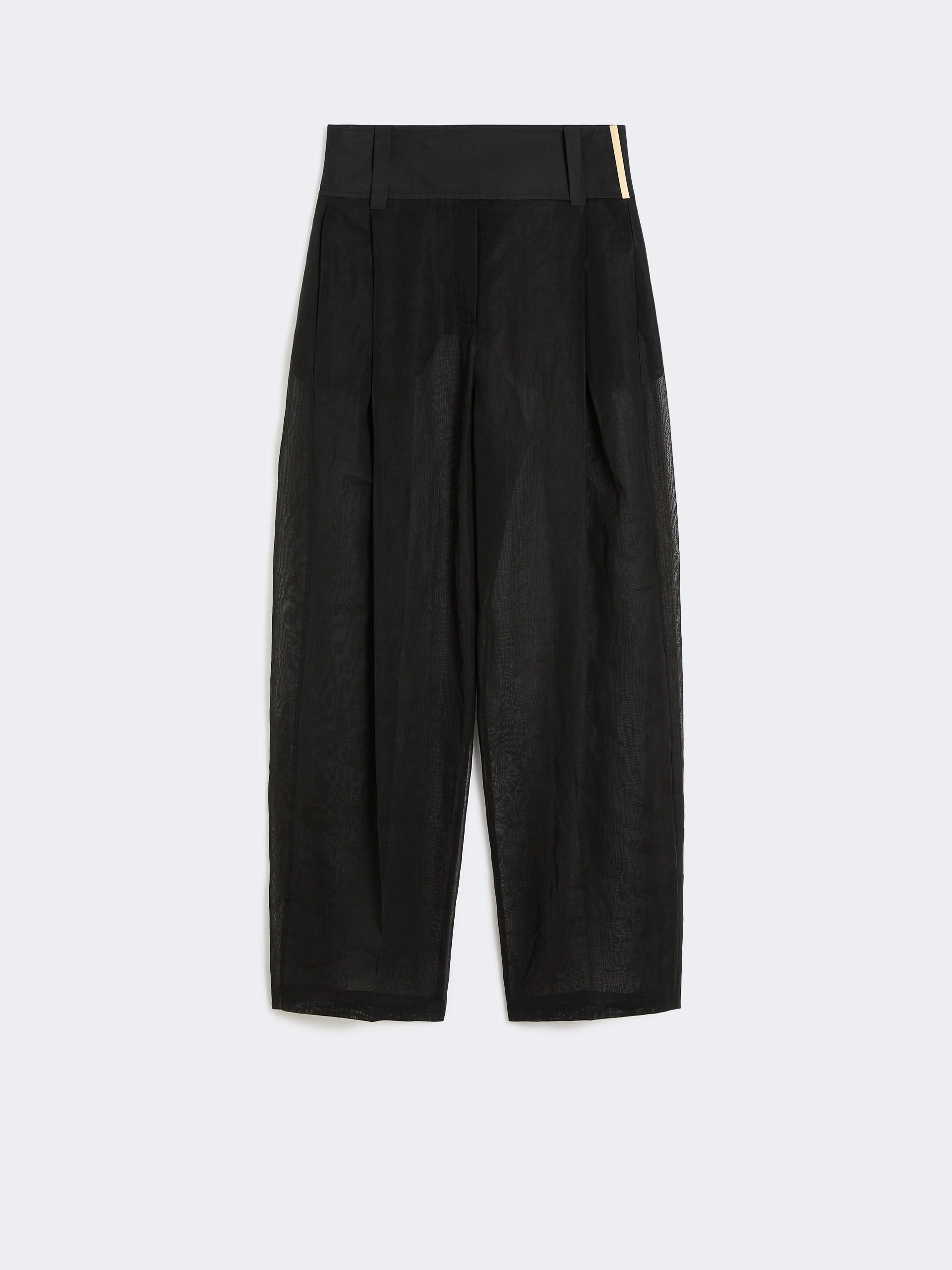 Pantalon large en voile d’organza de coton - NOIR - Sportmax - 5