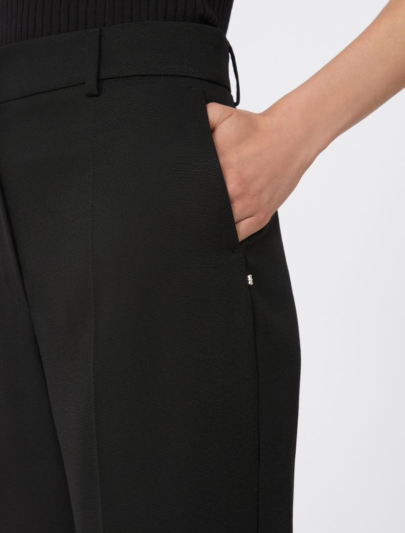Flared trousers in a viscose blend - BLACK - Sportmax - 4