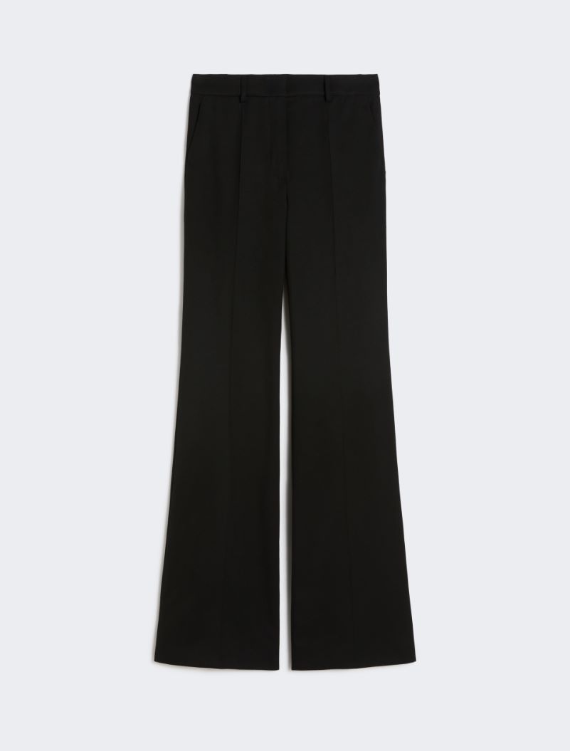 Flared trousers in a viscose blend - BLACK - Sportmax - 6