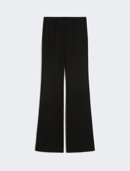 Flared trousers in a viscose blend - BLACK - Sportmax