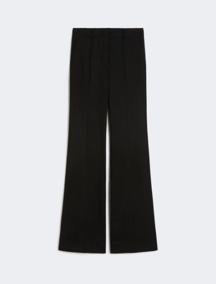Pantalon évasé en mélange de viscose - NOIR - Sportmax