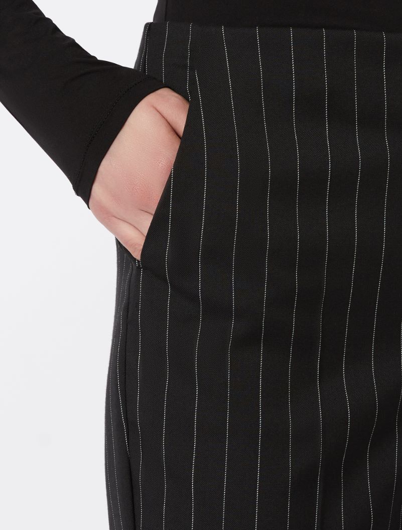 Flared pinstripe wool trousers - BLACK - Sportmax - 4