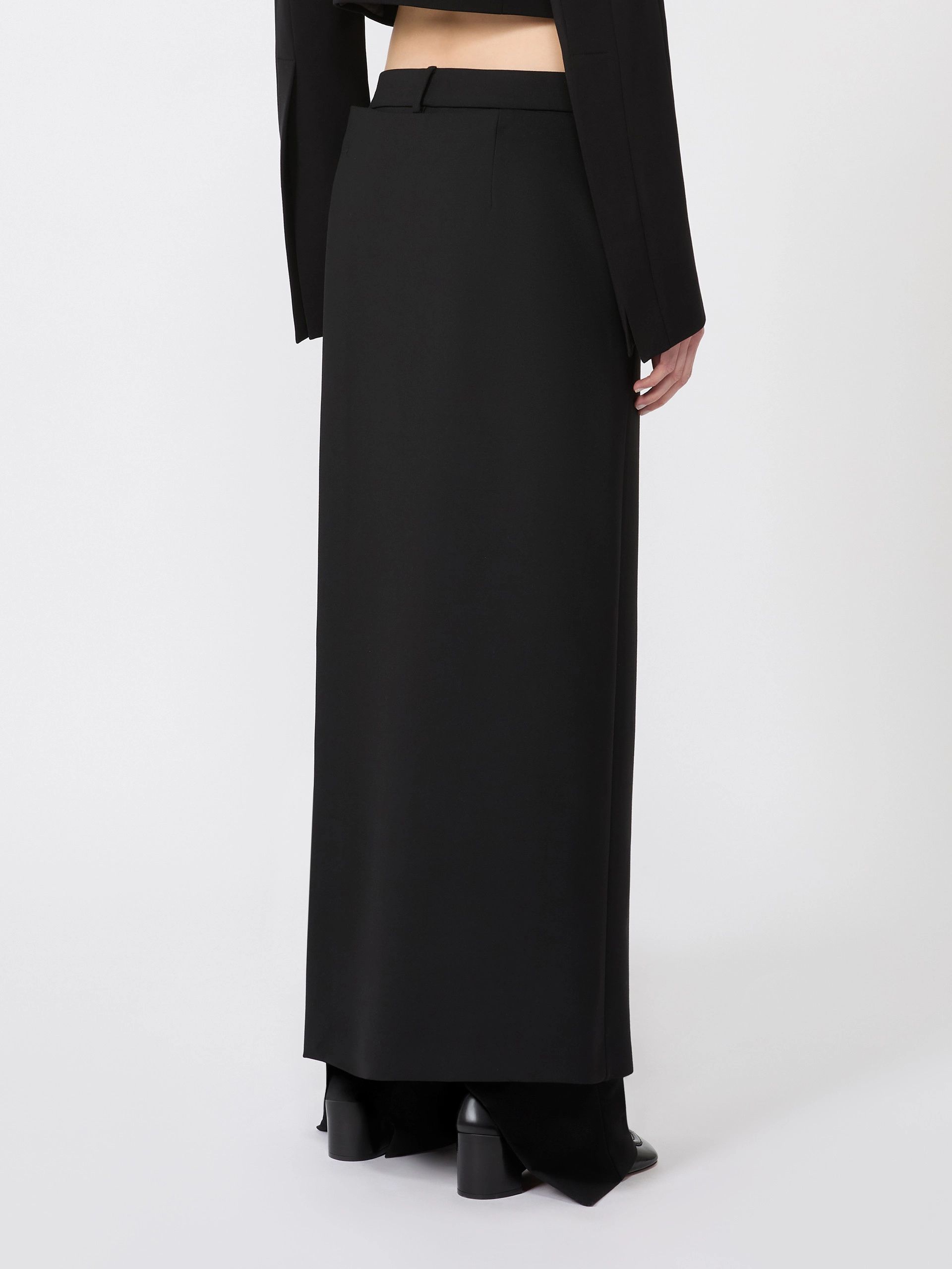 Stretch wool trousers with removable panel - BLACK - Sportmax - 3