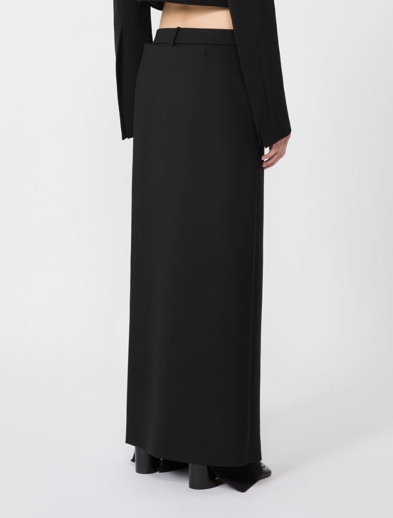 Stretch wool trousers with removable panel - BLACK - Sportmax - 3