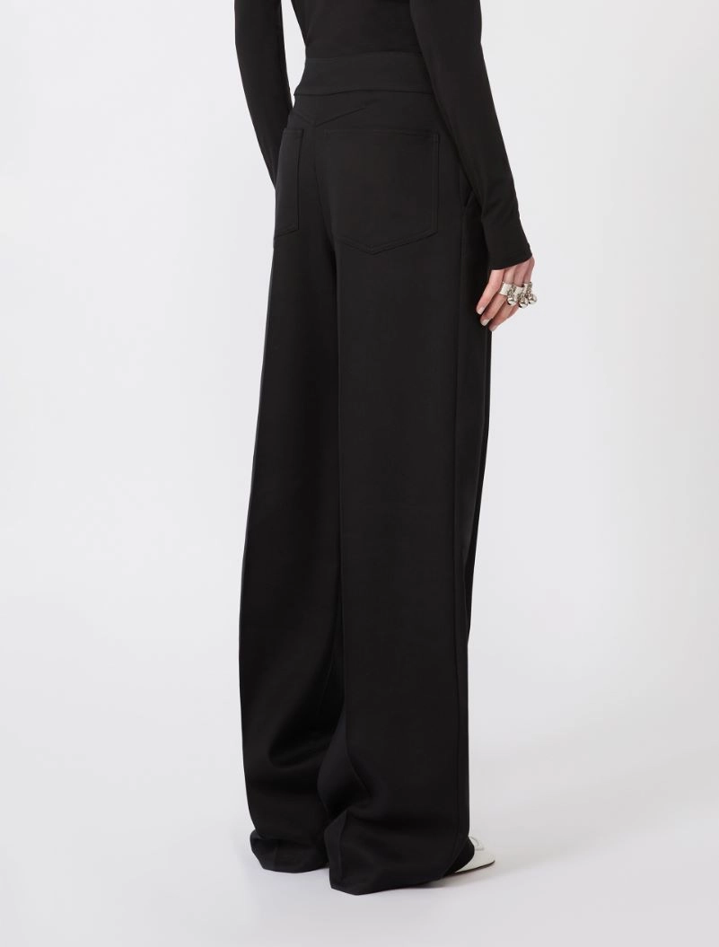 Pantalone in gabardina di misto viscosa con baschina - NERO - Sportmax - 3