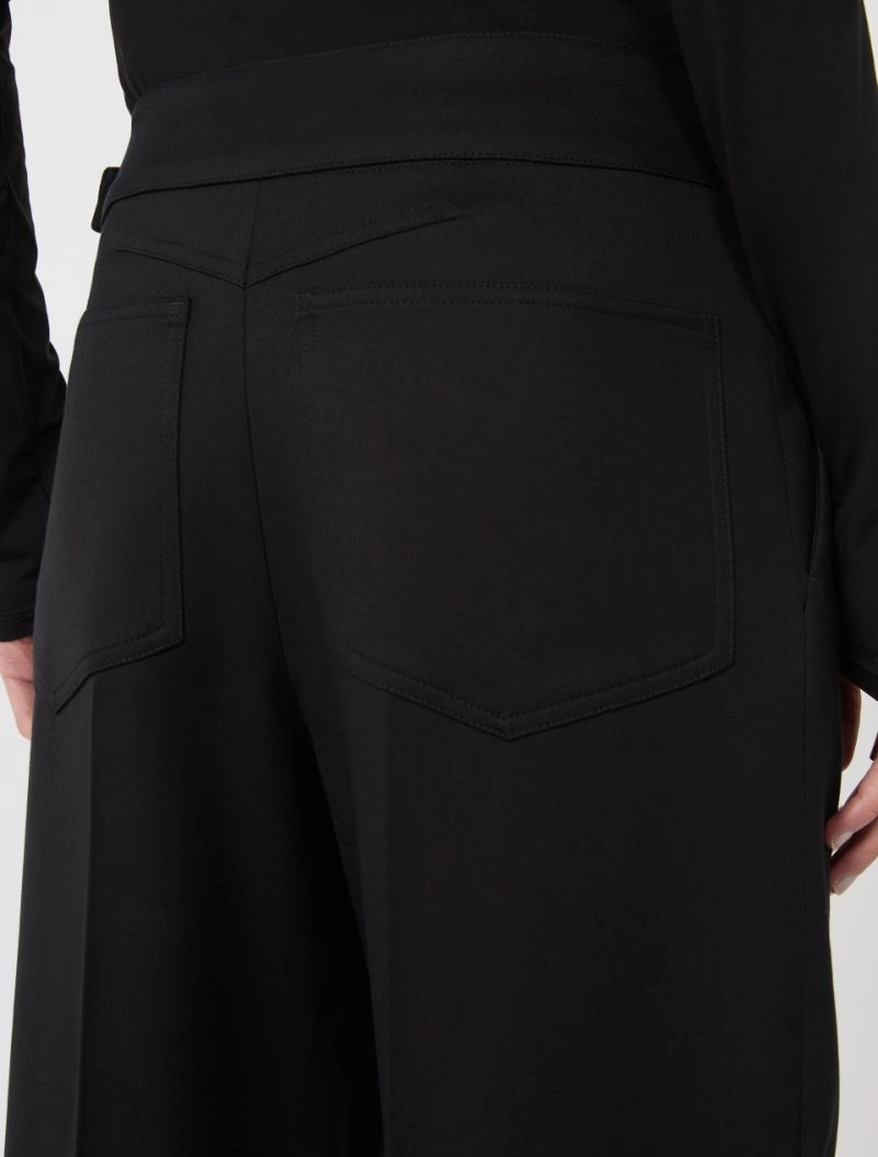 Pantalone in gabardina di misto viscosa con baschina - NERO - Sportmax - 5