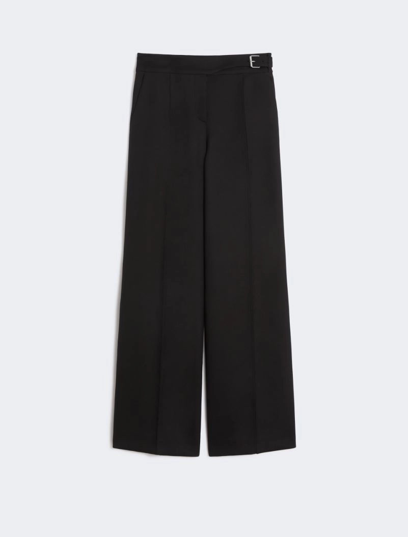 Pantalone in gabardina di misto viscosa con baschina - NERO - Sportmax - 7
