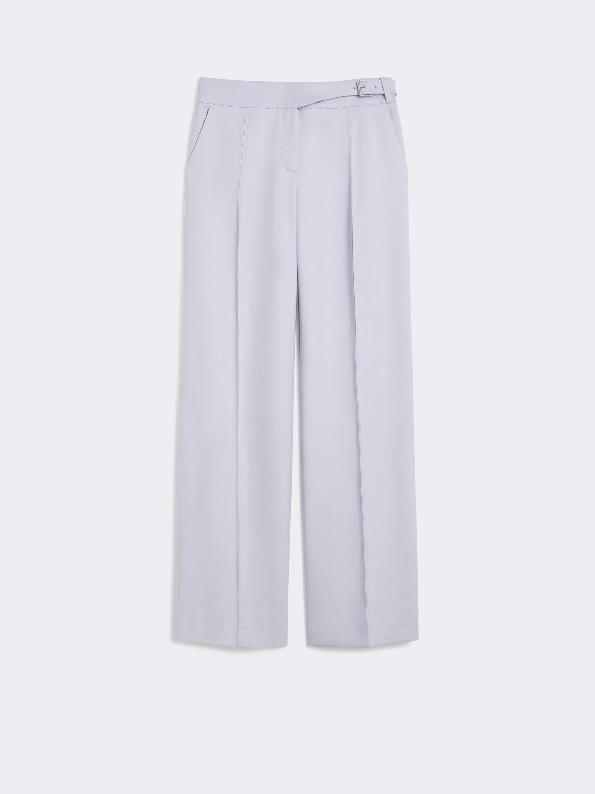 Viscose-blend gabardine yoke-detail trousers - MEDIUM GREY - Sportmax - 5