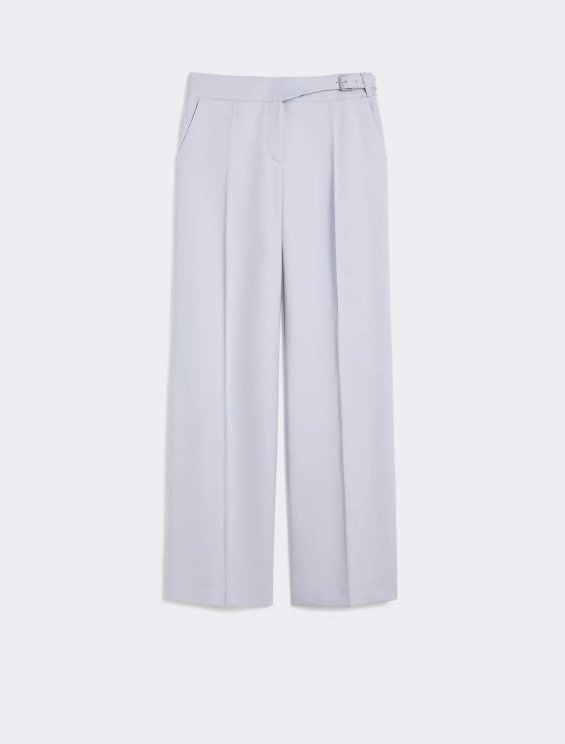 Viscose-blend gabardine yoke-detail trousers - MEDIUM GREY - Sportmax - 5