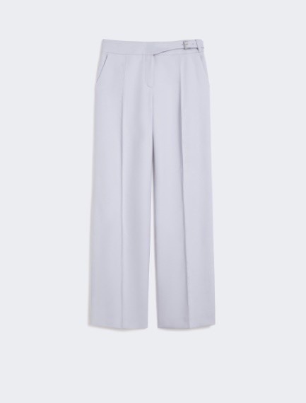 Viscose-blend gabardine yoke-detail trousers - MEDIUM GREY - Sportmax - 6