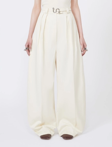 Oversized gabardine trousers - VANILLA - Sportmax - 2