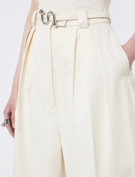 Oversized gabardine trousers - VANILLA - Sportmax - 4