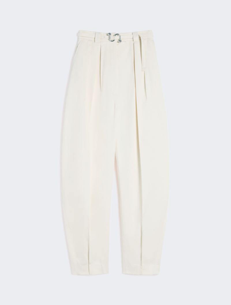 Oversized gabardine trousers - VANILLA - Sportmax - 6