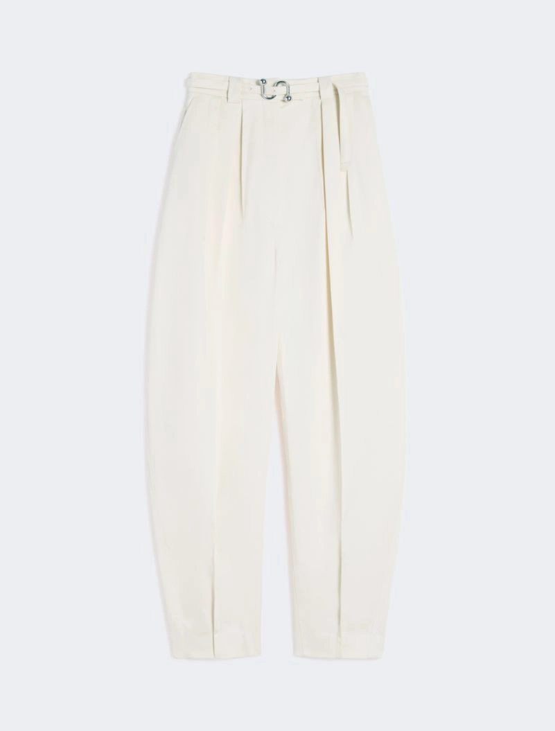 Oversized gabardine trousers - VANILLA - Sportmax - 6