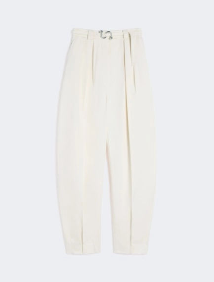 Oversized gabardine trousers - VANILLA - Sportmax