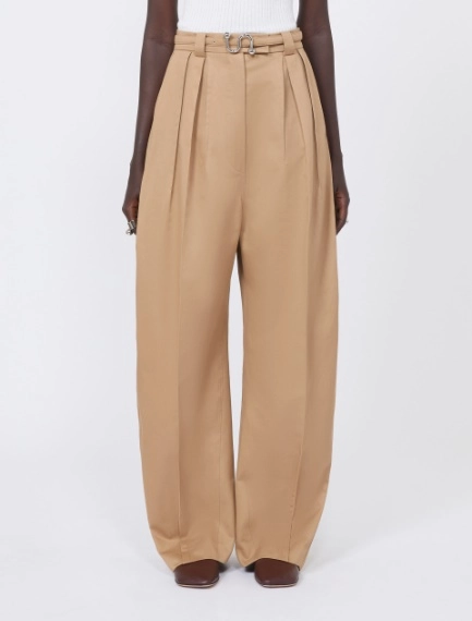 Oversized gabardine trousers - BISCUIT - Sportmax - 2