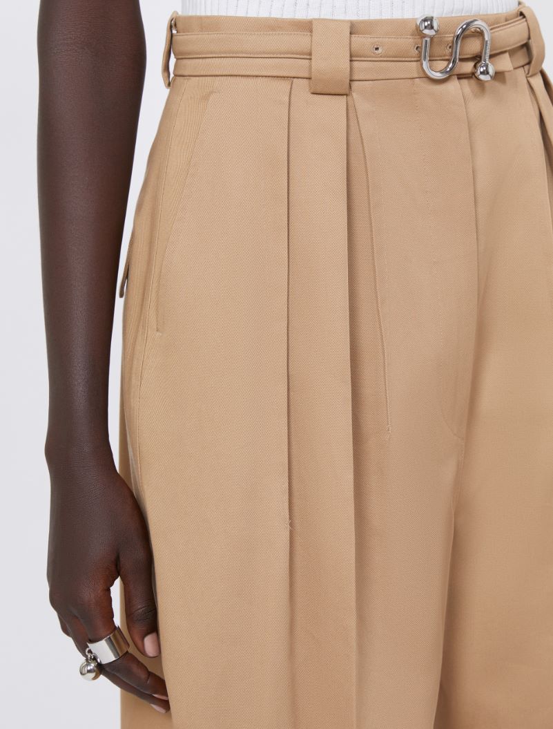 Oversized gabardine trousers - BISCUIT - Sportmax - 4