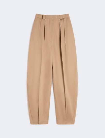 Oversized gabardine trousers - BISCUIT - Sportmax