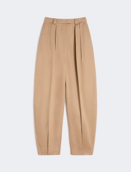 Oversized gabardine trousers - BISCUIT - Sportmax