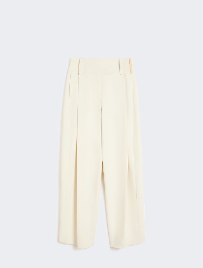Wide-fit stretch viscose trousers - IVORY - Sportmax - 6