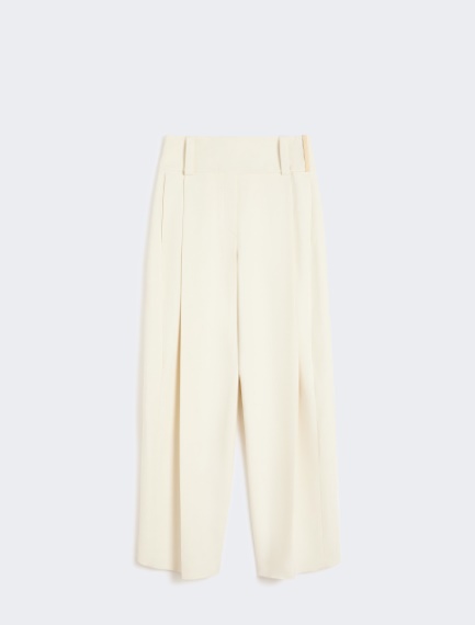Wide-fit stretch viscose trousers - IVORY - Sportmax - 6