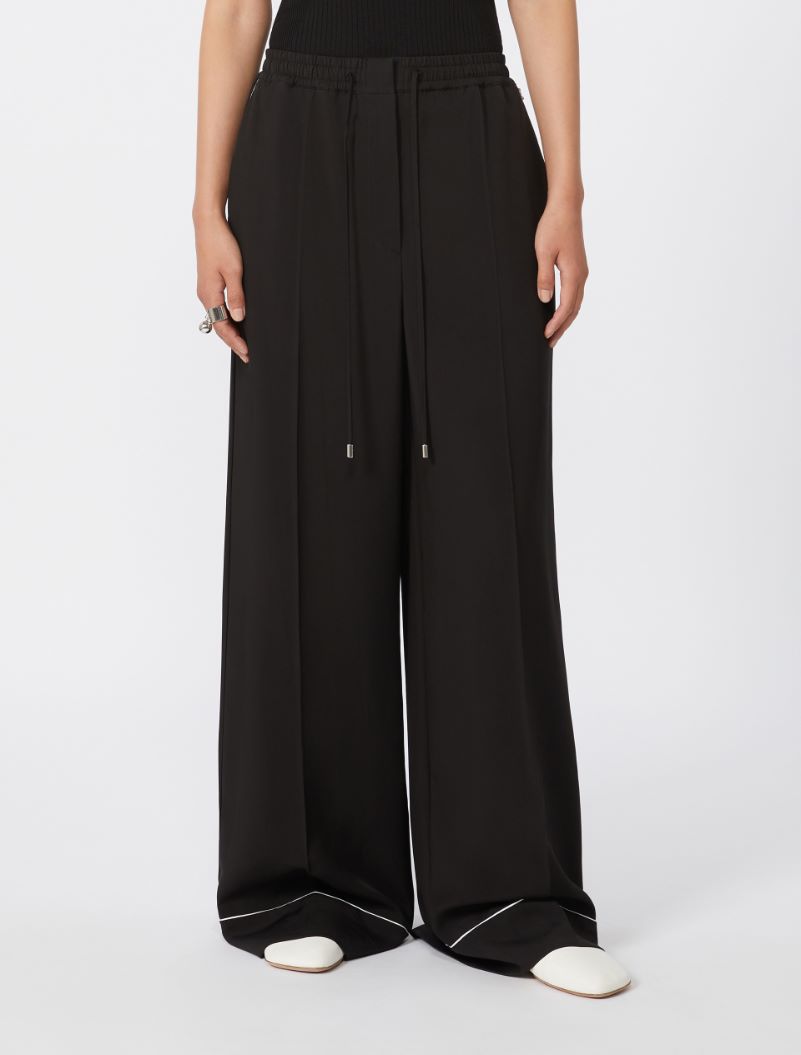 Satin joggers - BLACK - Sportmax - 2