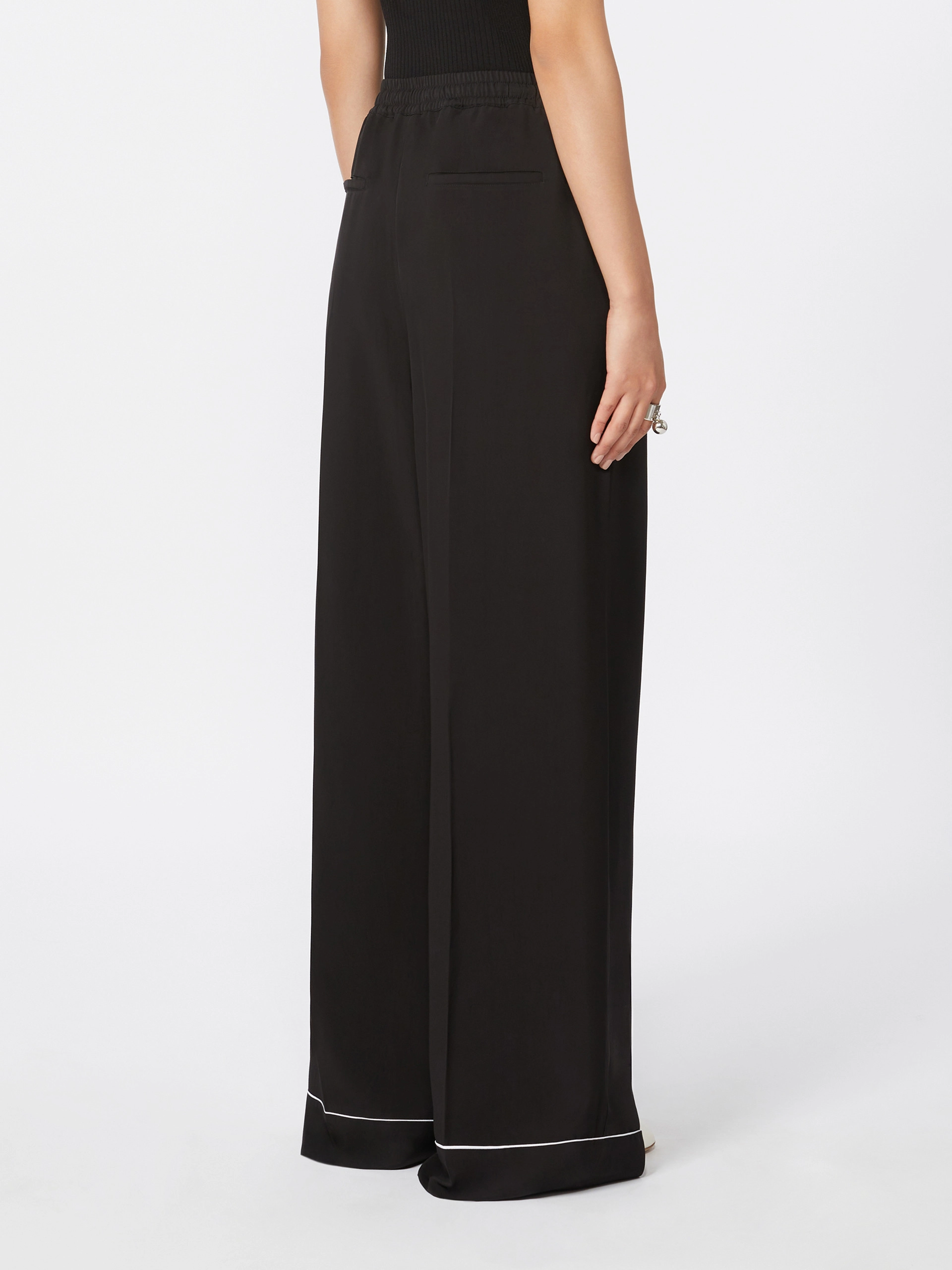Satin joggers - BLACK - Sportmax - 3