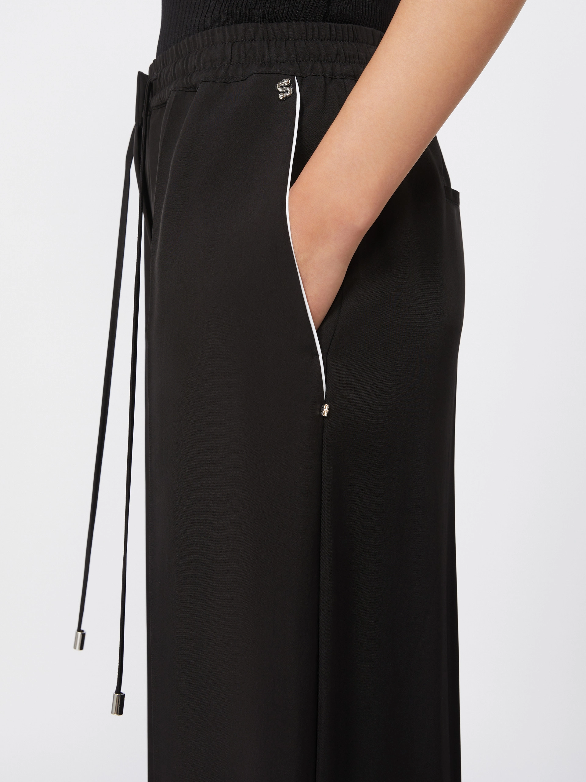 Satin joggers - BLACK - Sportmax - 4