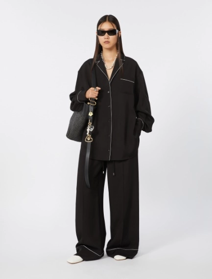 Pantalon de jogging en satin - NOIR - Sportmax